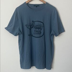 SHORE Blue Happy Hour Graphic Short Sleeve T-Shirt
